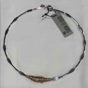 Robert Lee Morris Twisted Silver and Gold Necklace. NWT